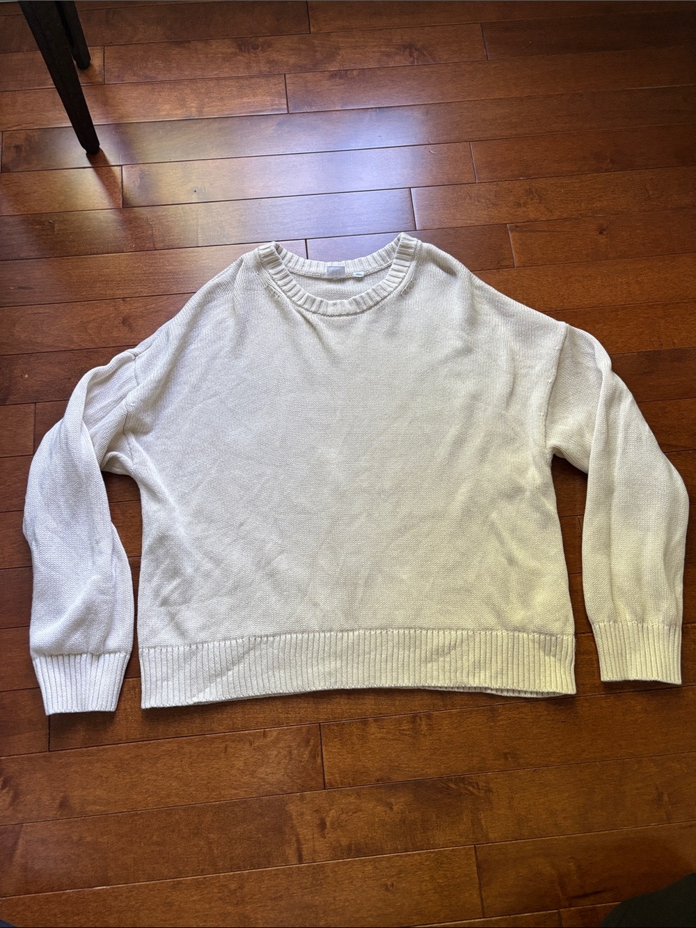 Gap 100% Cotton Women's Classic Crewneck Sweater - Cream